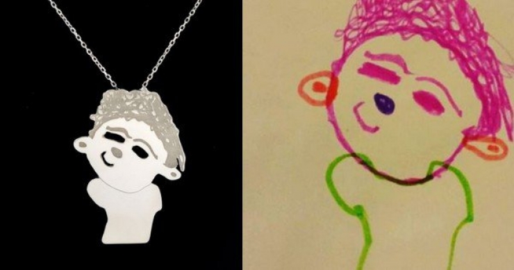 Illustration de l'article : They create beautiful jewelry from children's drawings! The idea is brilliant...