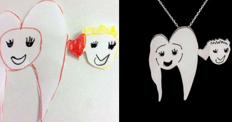 Illustration de l'article : They create beautiful jewelry from children's drawings! The idea is brilliant...