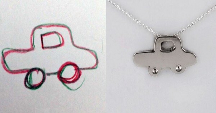Illustration de l'article : They create beautiful jewelry from children's drawings! The idea is brilliant...