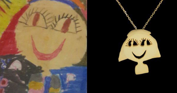 Illustration de l'article : They create beautiful jewelry from children's drawings! The idea is brilliant...