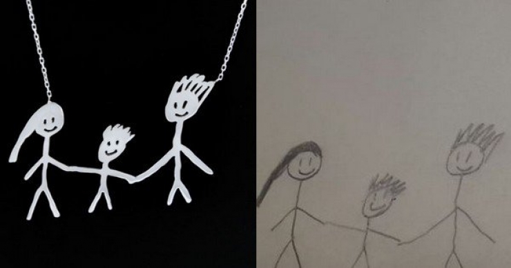 Illustration de l'article : They create beautiful jewelry from children's drawings! The idea is brilliant...