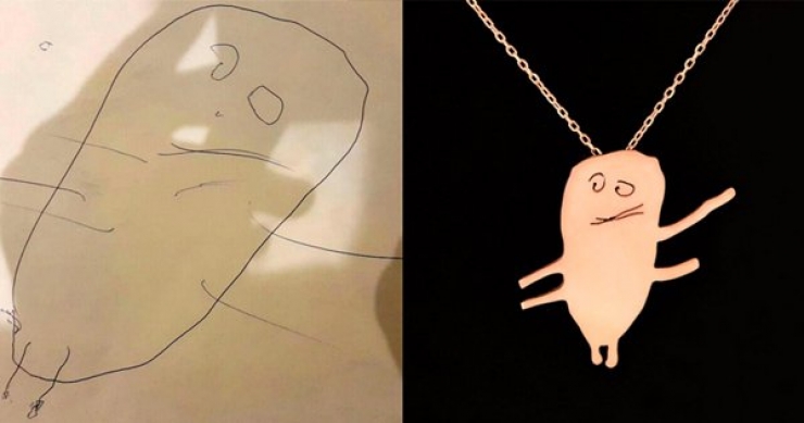 Illustration de l'article : They create beautiful jewelry from children's drawings! The idea is brilliant...