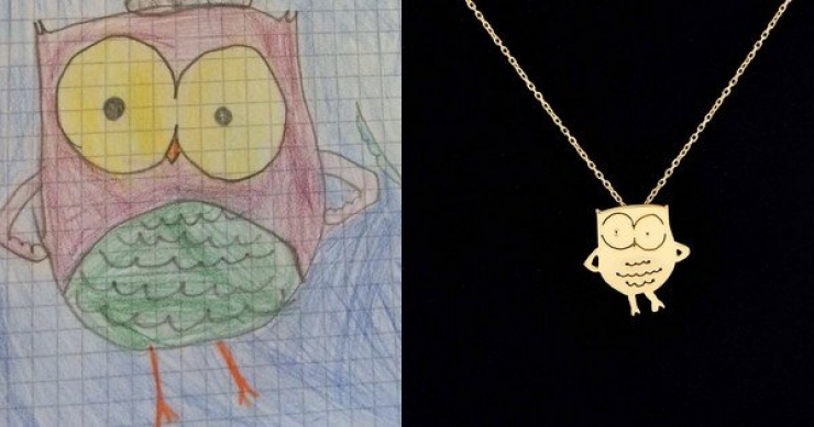 Illustration de l'article : They create beautiful jewelry from children's drawings! The idea is brilliant...
