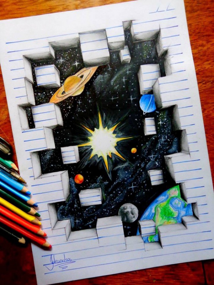 Illustration de l'article : This artist is only 16, yet he masters 3D drawings with impressive ease...