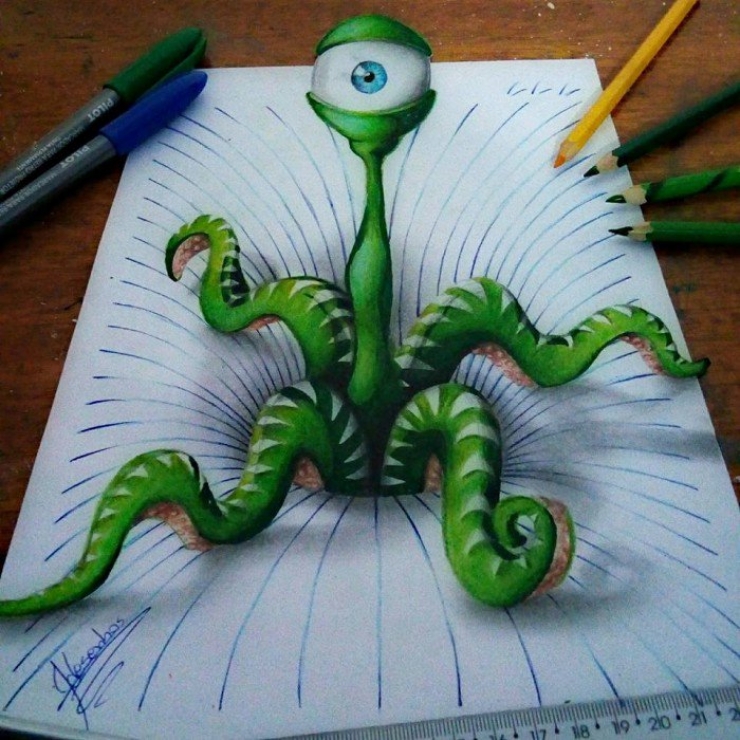 Illustration de l'article : This artist is only 16, yet he masters 3D drawings with impressive ease...