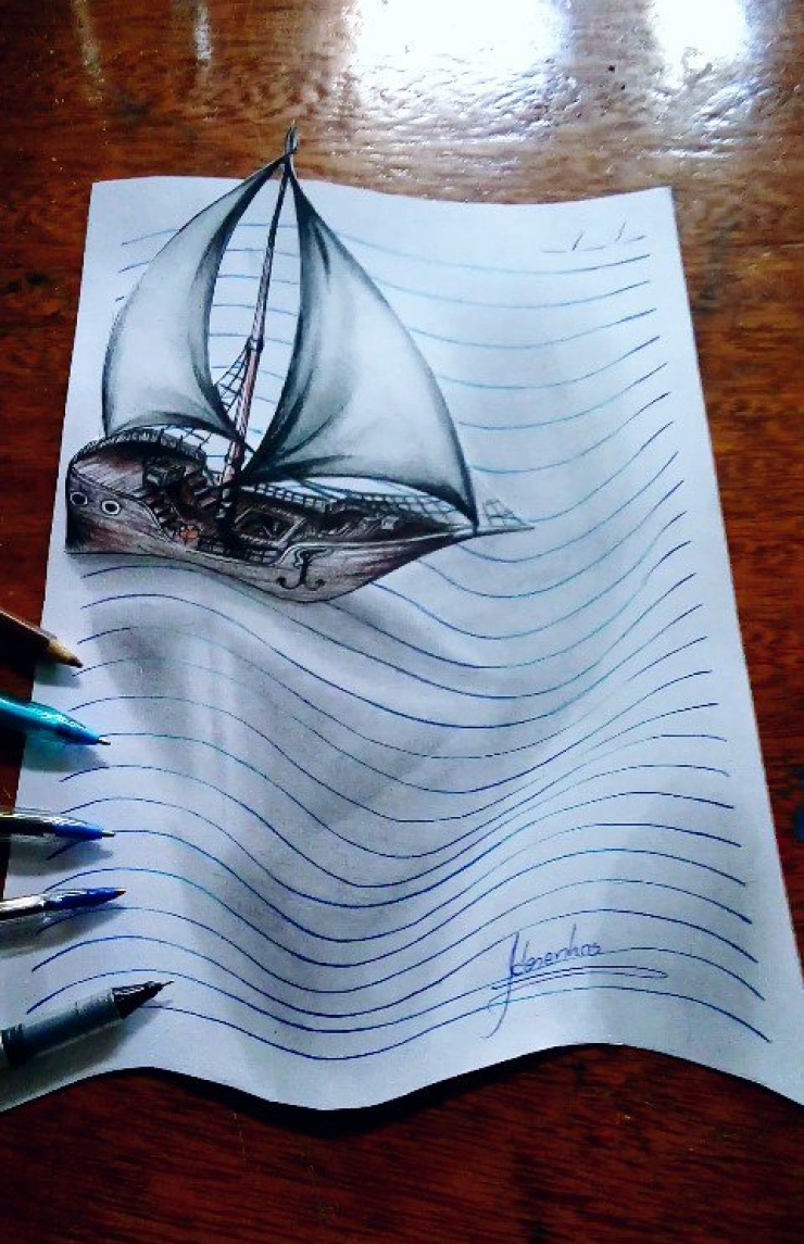 Illustration de l'article : This artist is only 16, yet he masters 3D drawings with impressive ease...