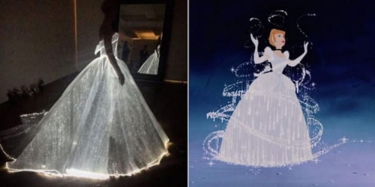 Illustration de l'article : This dress is beautiful, but it really reveals its charm in the dark! MAGICAL!