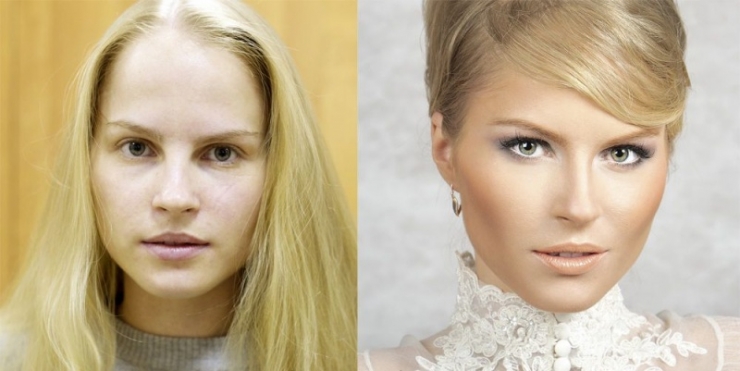 Illustration de l'article : With and without! It's crazy what makeup can do... 17 photos!