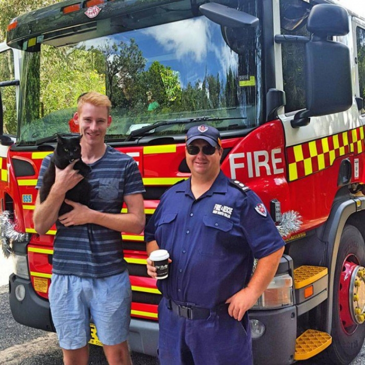 Illustration de l'article : This guy ditched EVERYTHING to travel around Australia in a van... with his cat!