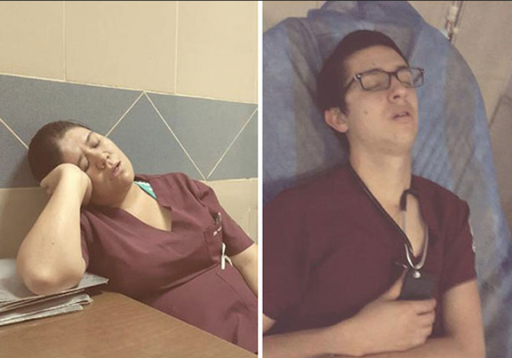 Illustration de l'article : When he was photographed sleeping, this doctor could never have predicted the reaction from his colleagues around the world!