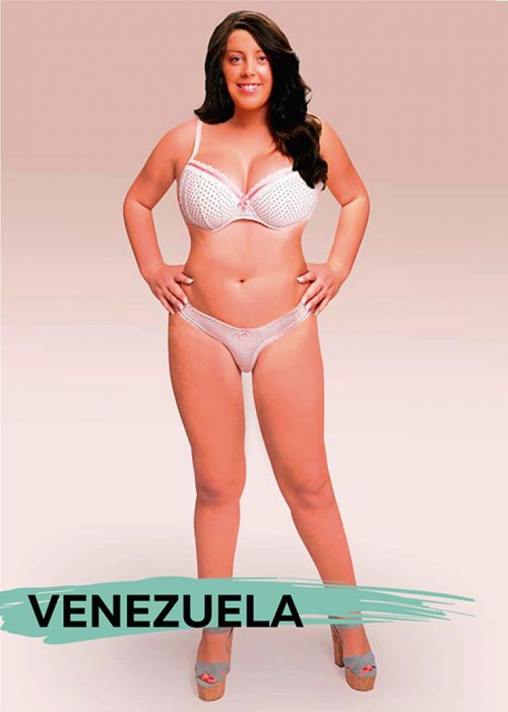 Illustration de l'article : What does the idea of the perfect female body look like in 18 different countries?