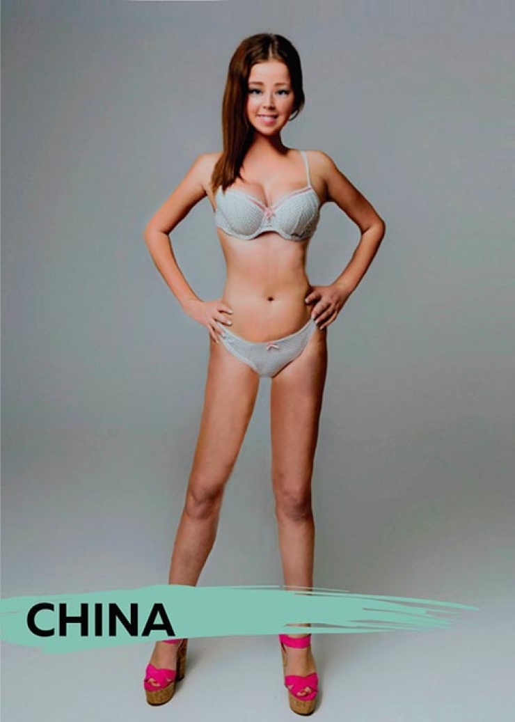 Illustration de l'article : What does the idea of the perfect female body look like in 18 different countries?