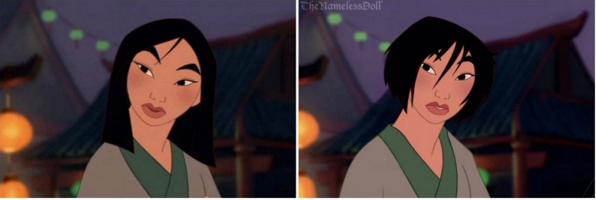 Illustration de l'article : 10 Disney princesses with short hair!