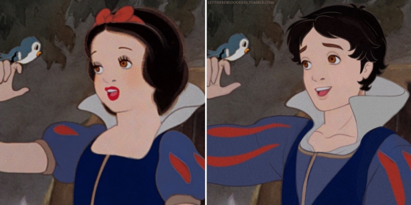 Illustration de l'article : 19 illustrations of Disney characters if they changed genders