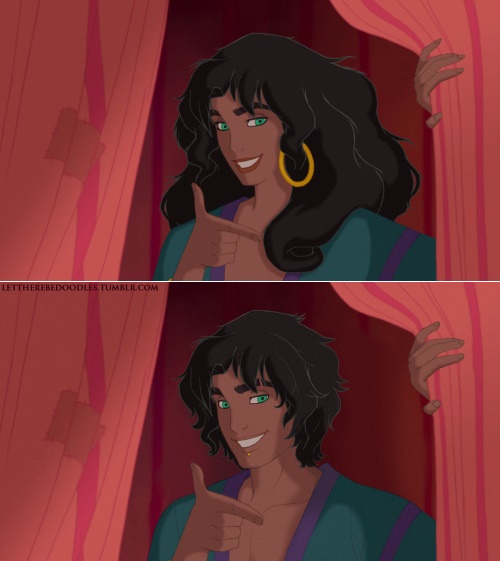 Illustration de l'article : 19 illustrations of Disney characters if they changed genders