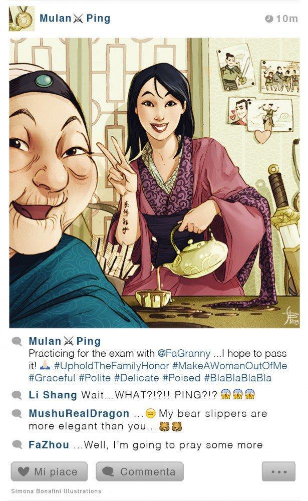 Illustration de l'article : 13 Disney characters imagined as if they had an Instagram account!