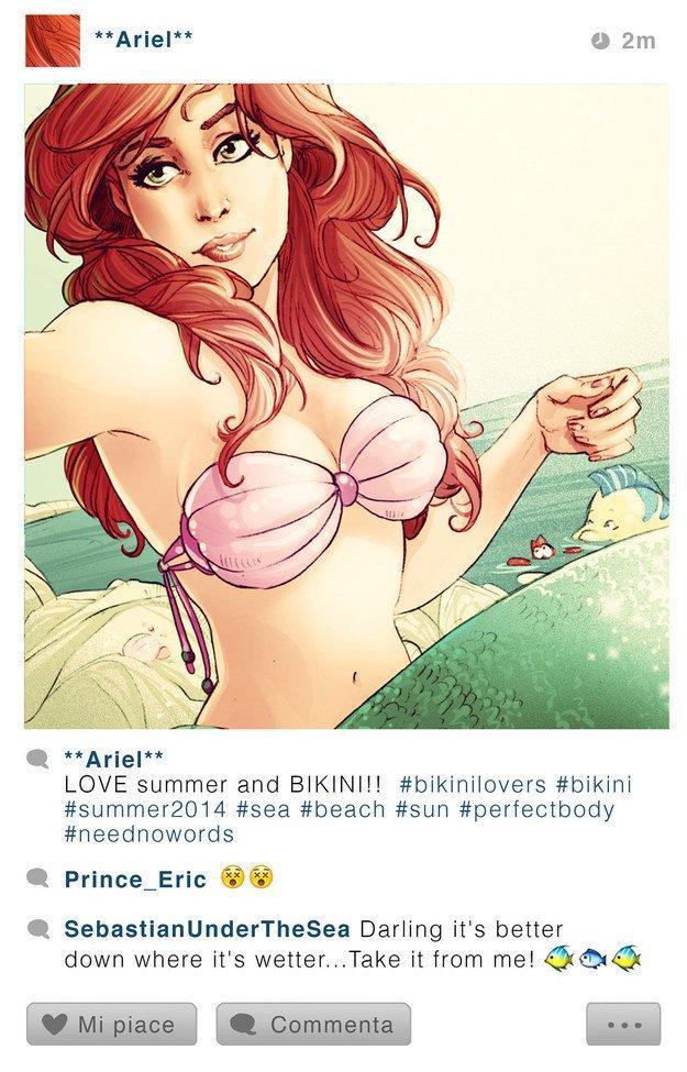 Illustration de l'article : 13 Disney characters imagined as if they had an Instagram account!