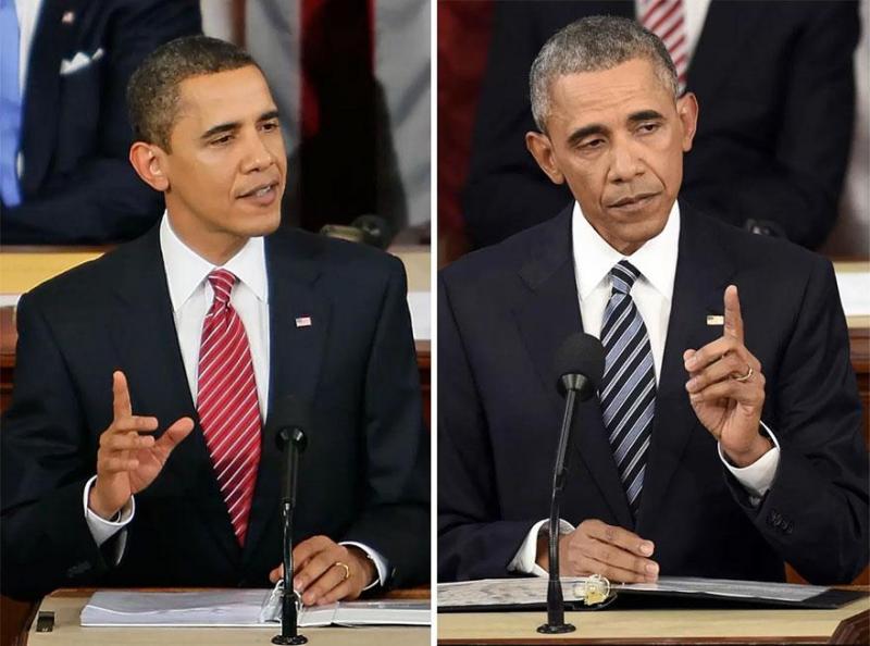 Illustration de l'article : 10 photos of presidents at the beginning and end of their term! 