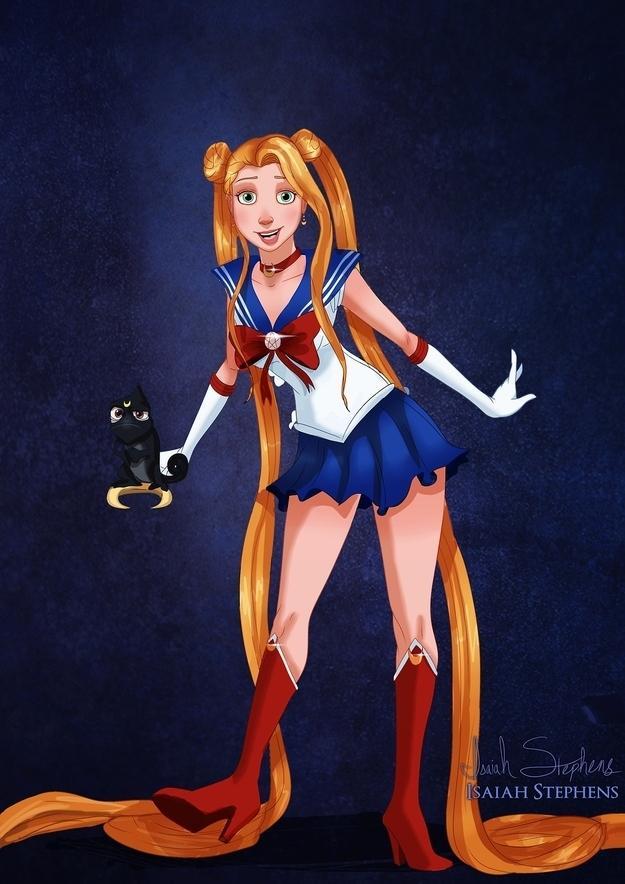 Illustration de l'article : When Disney princesses dress in the costumes of 11 pop culture heroines!
