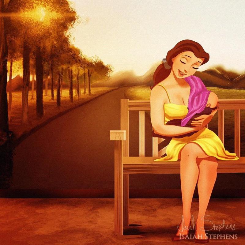 Illustration de l'article : 10 Disney princesses imagined as moms and moms-to-be! Which ones are the most adorable?