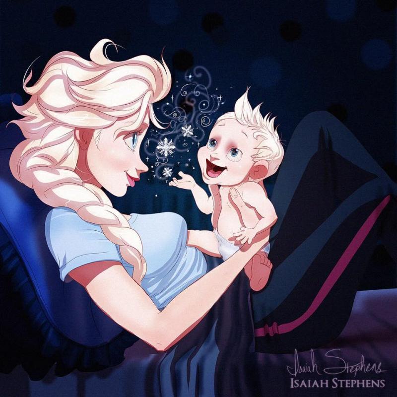 Illustration de l'article : 10 Disney princesses imagined as moms and moms-to-be! Which ones are the most adorable?