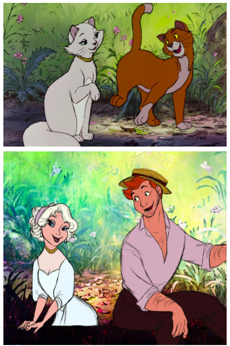 Illustration de l'article : Disney animals transformed into humans in 8 hilarious drawings!