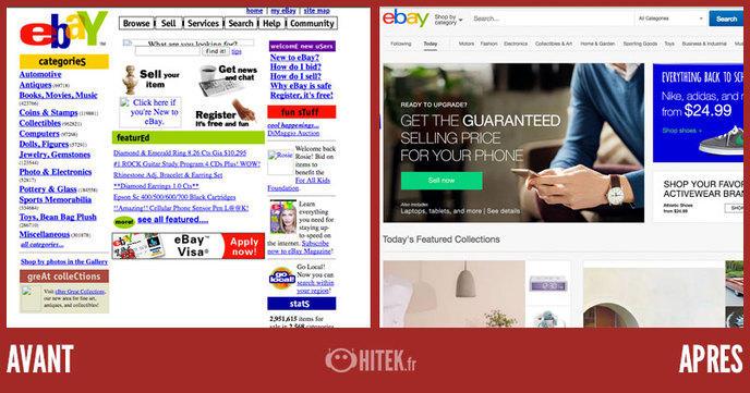 Illustration de l'article : 18 before/after shots of websites proving that they have really changed!