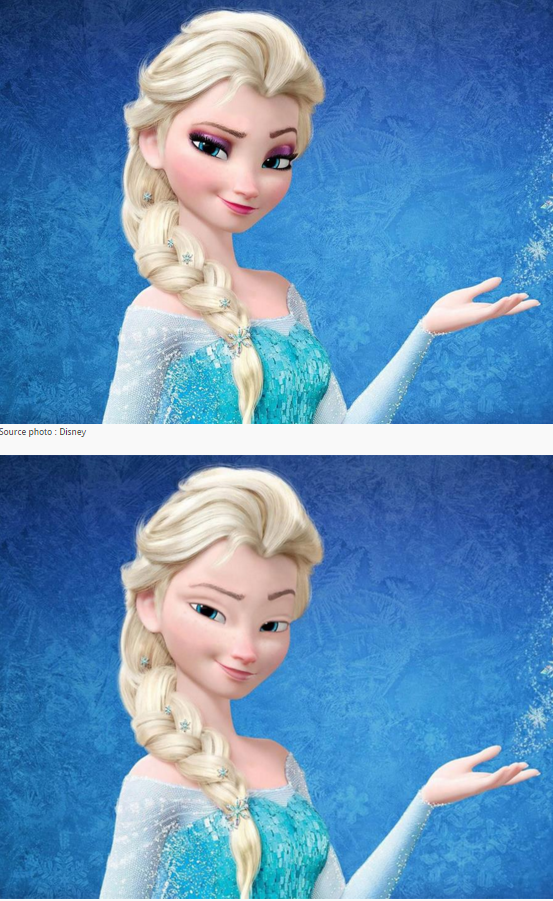 Illustration de l'article : 8 Disney princesses imagined without any makeup!