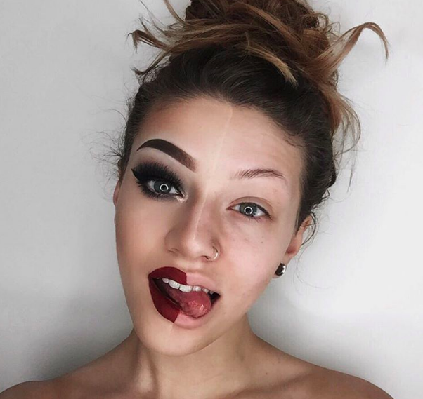 Illustration de l'article : 19 amazing new pictures of girls with and without makeup