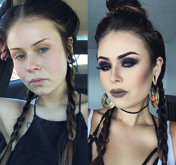 Illustration de l'article : 19 amazing new pictures of girls with and without makeup