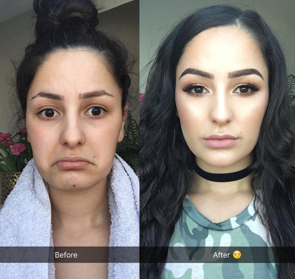 Illustration de l'article : 19 amazing new pictures of girls with and without makeup