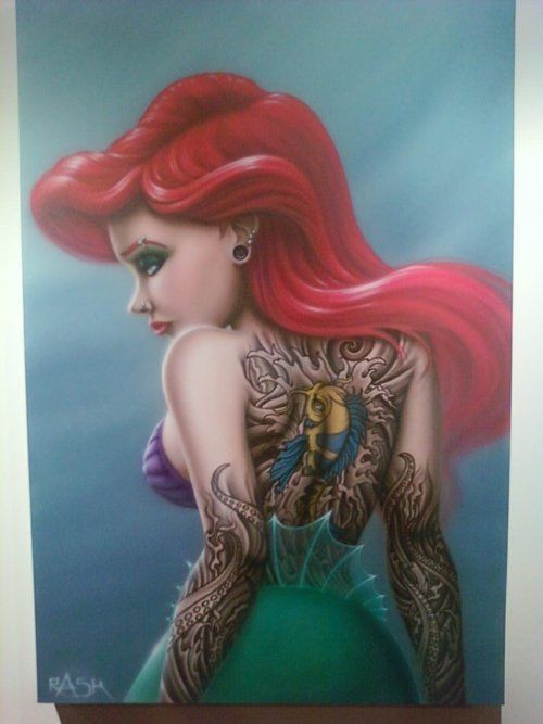 Illustration de l'article : Top 19 Disney princesses with tattoos and piercings in badass style!
