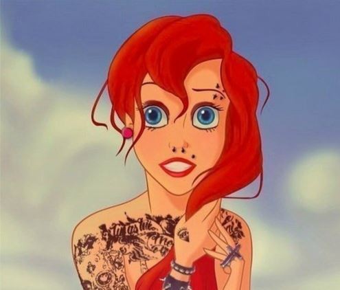 Illustration de l'article : Top 19 Disney princesses with tattoos and piercings in badass style!