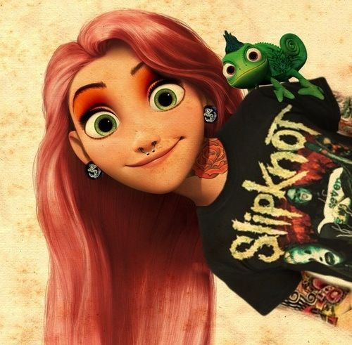 Illustration de l'article : Top 19 Disney princesses with tattoos and piercings in badass style!