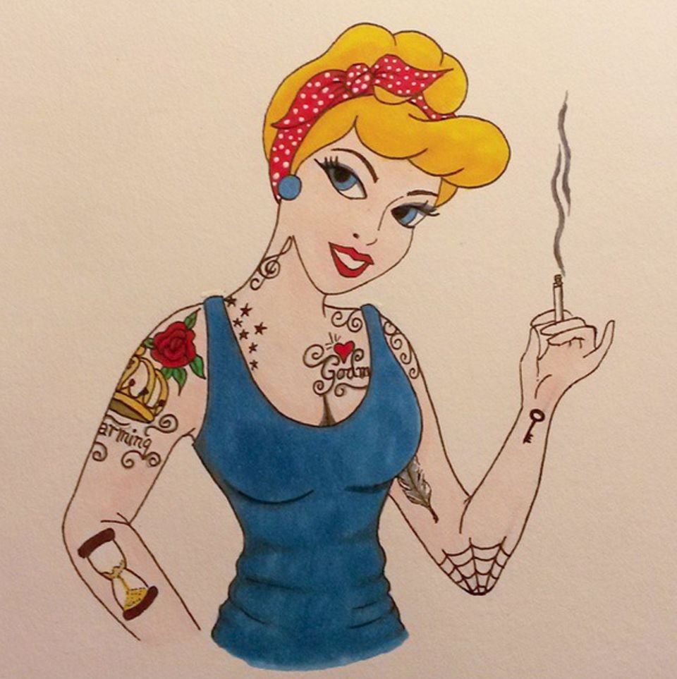 Illustration de l'article : Top 19 Disney princesses with tattoos and piercings in badass style!