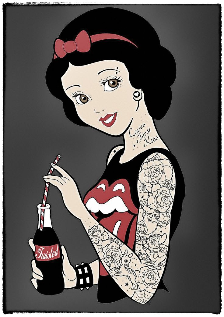 Illustration de l'article : Top 19 Disney princesses with tattoos and piercings in badass style!