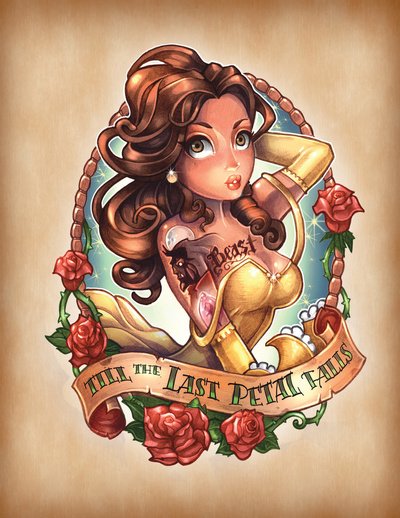 Illustration de l'article : 11 Disney princesses redone with stylish tattoos!