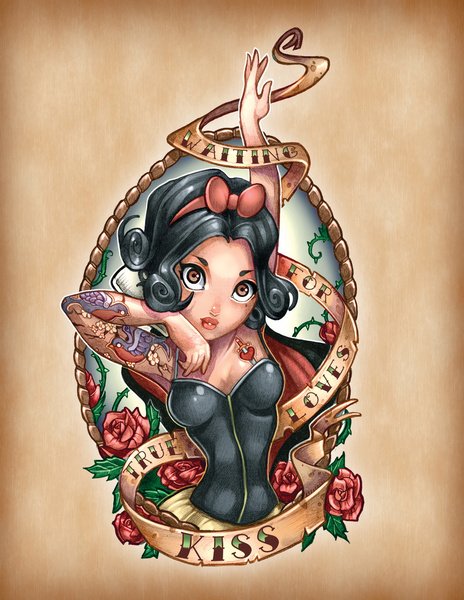 Illustration de l'article : 11 Disney princesses redone with stylish tattoos!