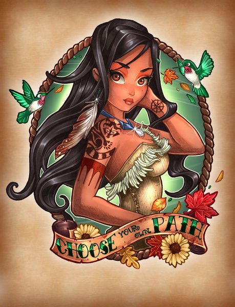 Illustration de l'article : 11 Disney princesses redone with stylish tattoos!