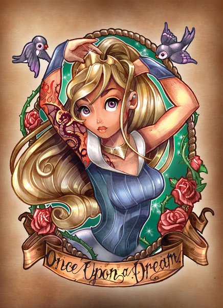 Illustration de l'article : 11 Disney princesses redone with stylish tattoos!