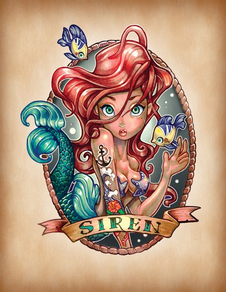 Illustration de l'article : 11 Disney princesses redone with stylish tattoos!