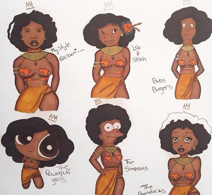 Illustration de l'article : 22 amateur designers create a portrait in the styles of all the cartoons!