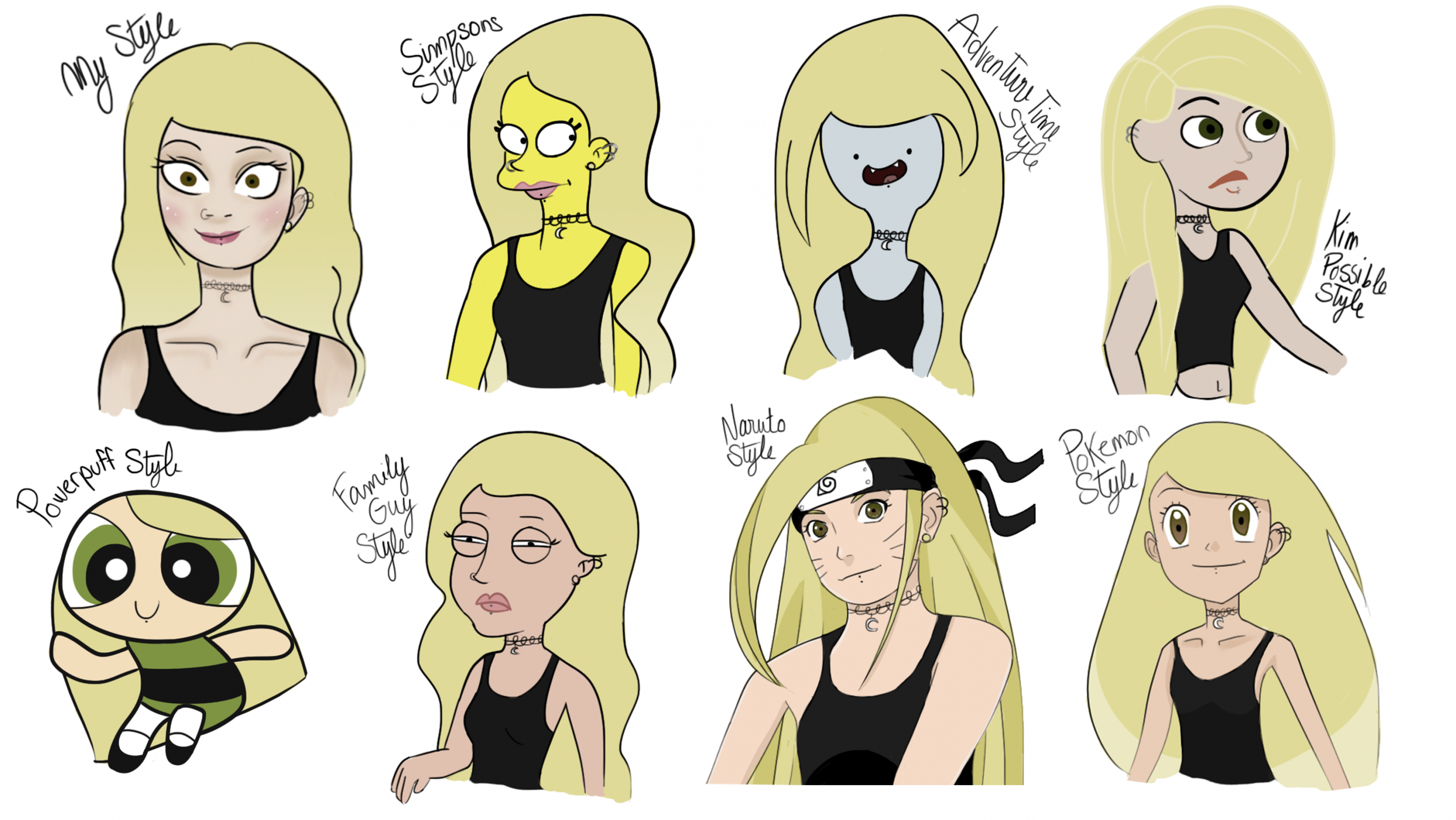 Illustration de l'article : 22 amateur designers create a portrait in the styles of all the cartoons!