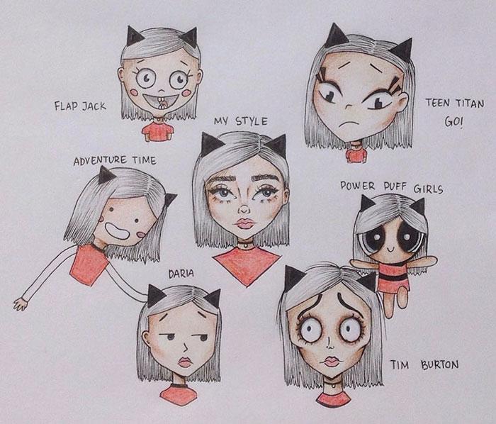 Illustration de l'article : 22 amateur designers create a portrait in the styles of all the cartoons!