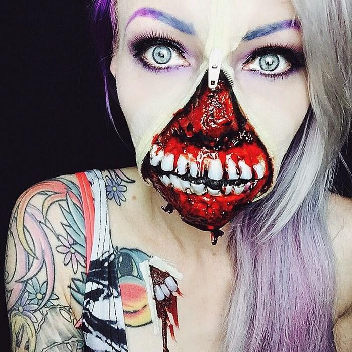 Illustration de l'article : 40 of the most terrifying make-up looks for Halloween! Which ones are the scariest?