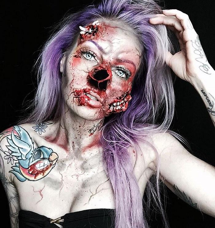 Illustration de l'article : 40 of the most terrifying make-up looks for Halloween! Which ones are the scariest?