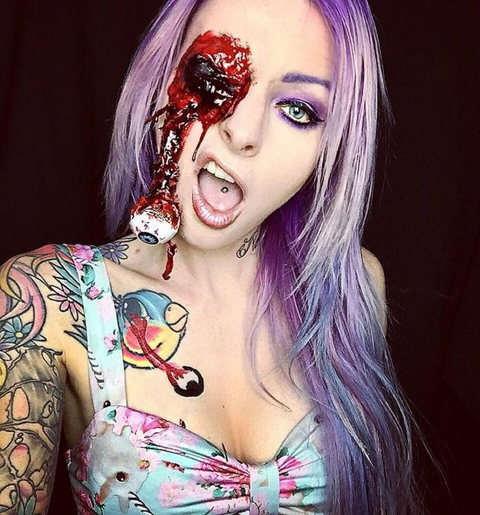 Illustration de l'article : 40 of the most terrifying make-up looks for Halloween! Which ones are the scariest?