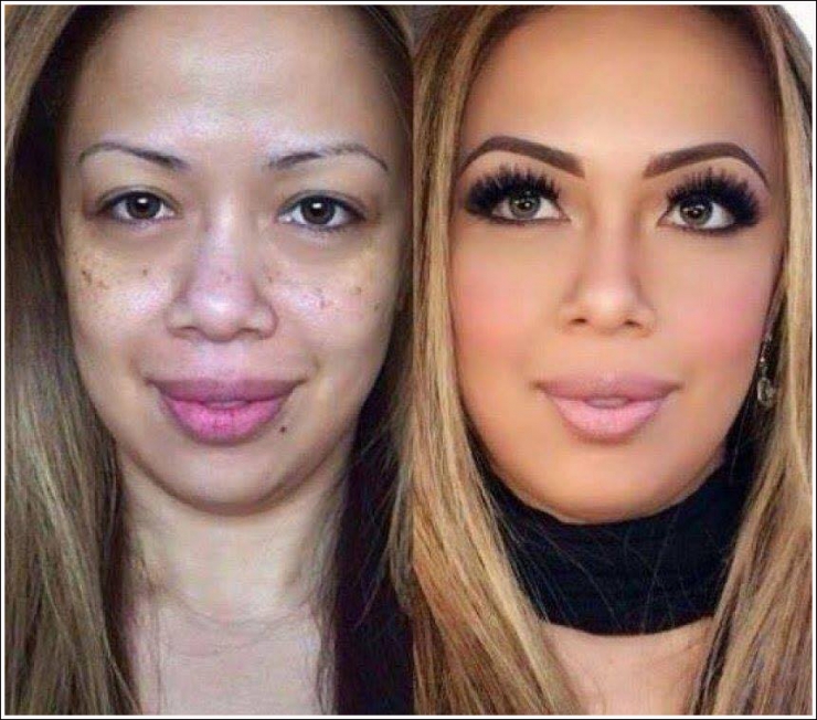 Illustration de l'article : With and without! It's crazy what makeup can do... 18 photos that prove it again!