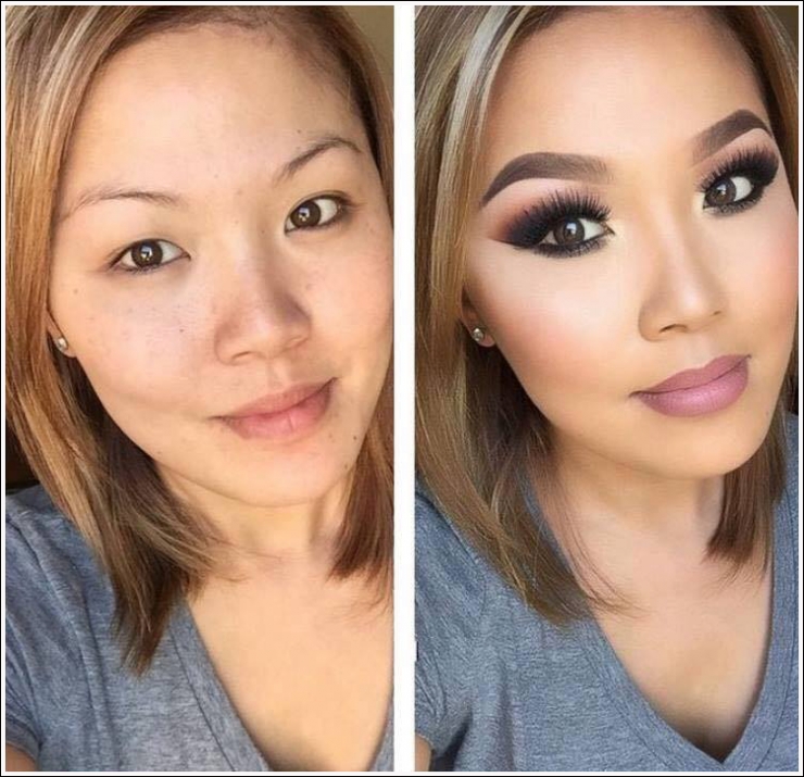Illustration de l'article : With and without! It's crazy what makeup can do... 18 photos that prove it again!