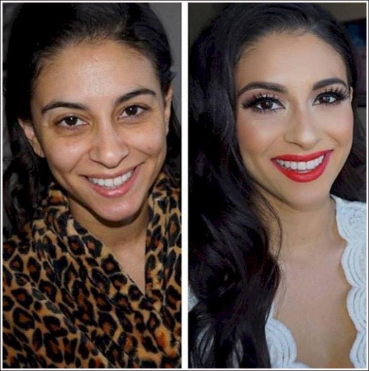 Illustration de l'article : With and without! It's crazy what makeup can do... 18 photos that prove it again!